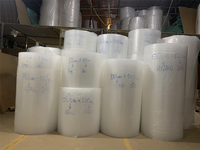 Các kích thước cuộn xốp nổ tiêu chuẩn