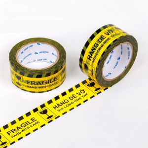 Băng dính logo hàng dễ vỡ lõi giấy 5mm