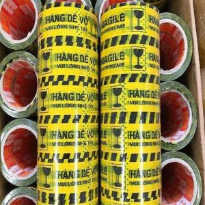Băng dính logo hàng dễ vỡ lõi giấy 5mm ảnh 1