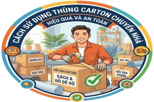 Cách sử dụng thùng carton chuyển nhà hiệu quả và an toàn