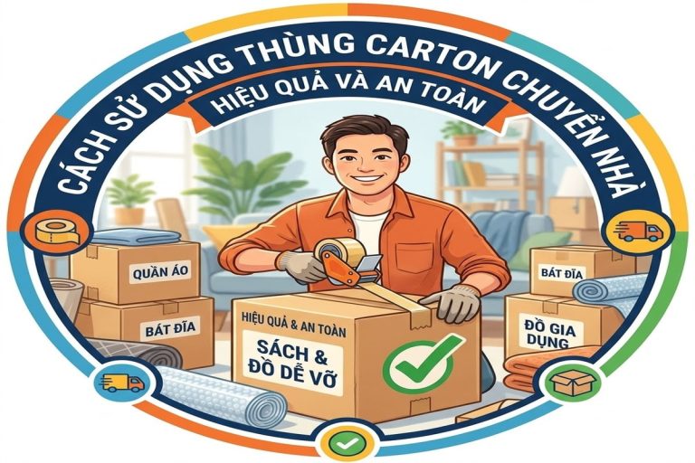 Cách sử dụng thùng carton chuyển nhà hiệu quả và an toàn