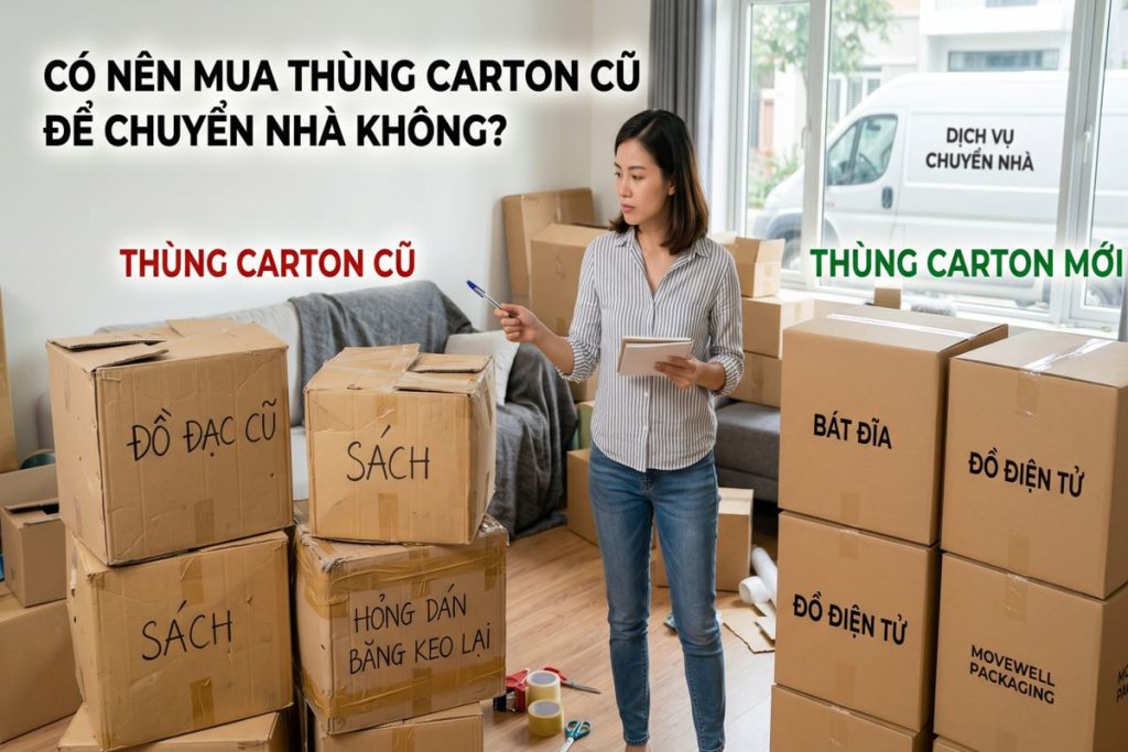 Có nên mua thùng carton cũ để chuyển nhà không