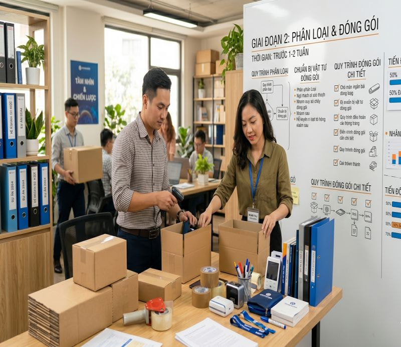 Giai đoạn 2: Phân loại và đóng gói (Trước 1 - 2 tuần)