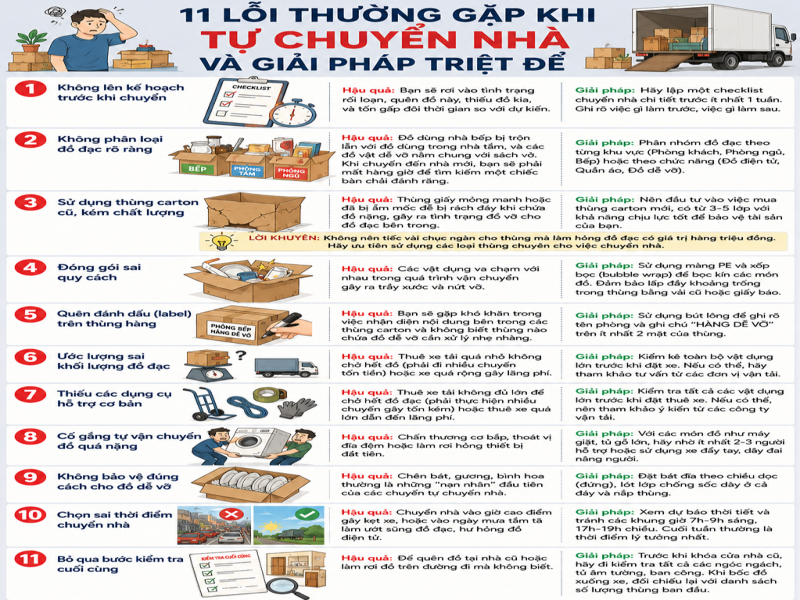 Những lỗi thường gặp khi tự chuyển nhà ai cũng dễ mắc phải 8 11 lỗi thường gặp khi tự chuyển nhà và giải pháp triệt để