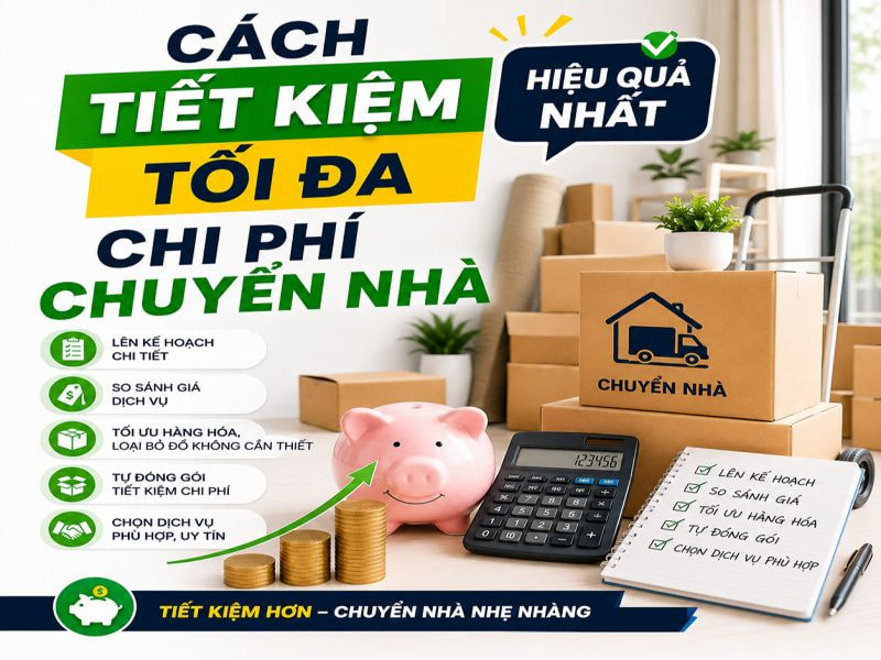 Cách tiết kiệm tối đa chi phí chuyển nhà hiệu quả, ít phát sinh 9 Cách tiết kiệm tối đa chi phí chuyển nhà hiệu quả nhất
