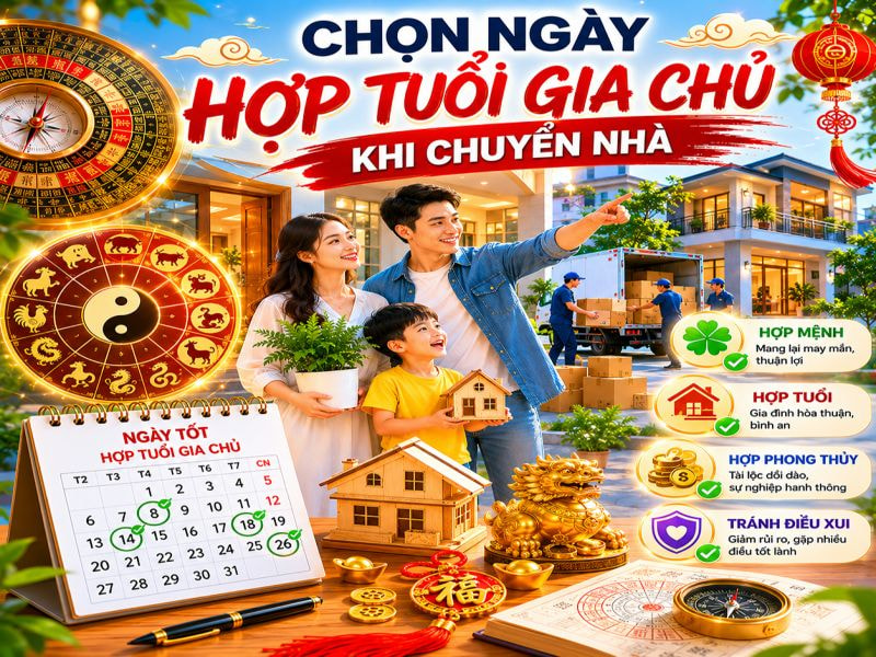 Cách chọn ngày tốt để chuyển nhà may mắn, hợp tuổi gia chủ 11 Chọn ngày hợp tuổi gia chủ
