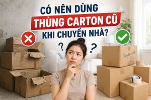 Có nên dùng thùng carton cũ khi chuyển nhà