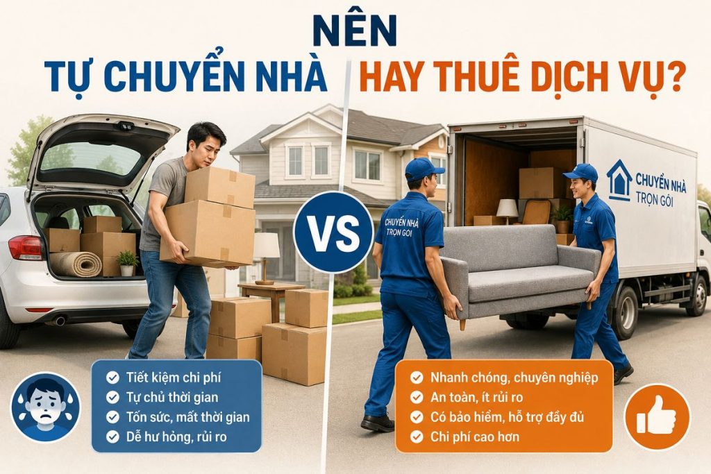 Nên tự chuyển nhà hay thuê dịch vụ?