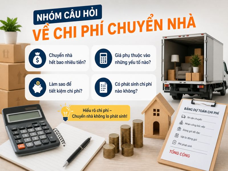 Trọn bộ câu hỏi thường gặp khi chuyển nhà chuẩn kèm giải đáp 9 Nhóm câu hỏi về chi phí chuyển nhà
