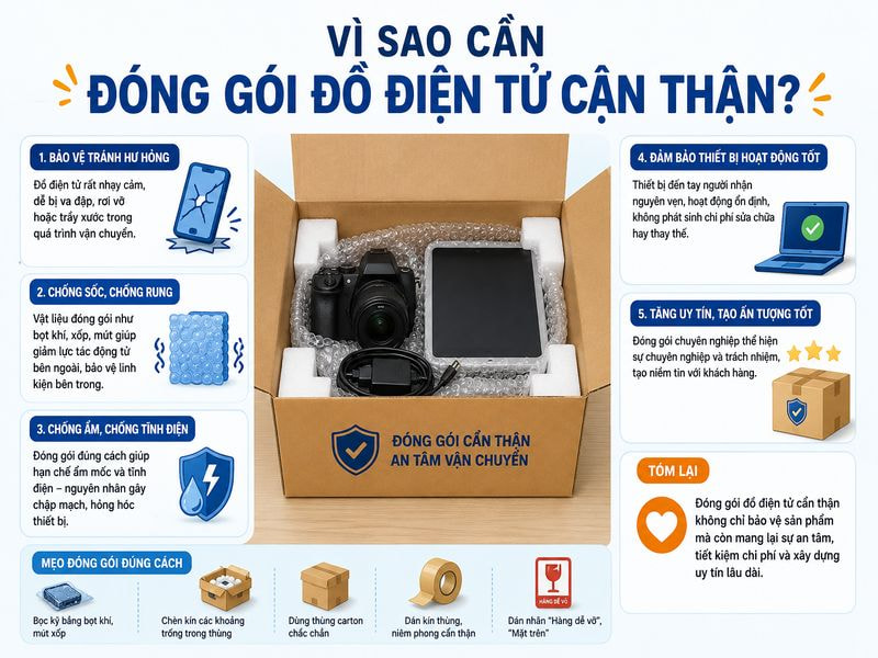 Hướng dẫn chi tiết đóng gói đồ điện tử khi chuyển nhà 8 Vì sao cần đóng gói đồ điện tử cận thận?