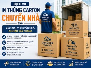 Dịch vụ in thùng carton chuyển nhà cho các đơn vị chuyển nhà, chuyển văn phòng