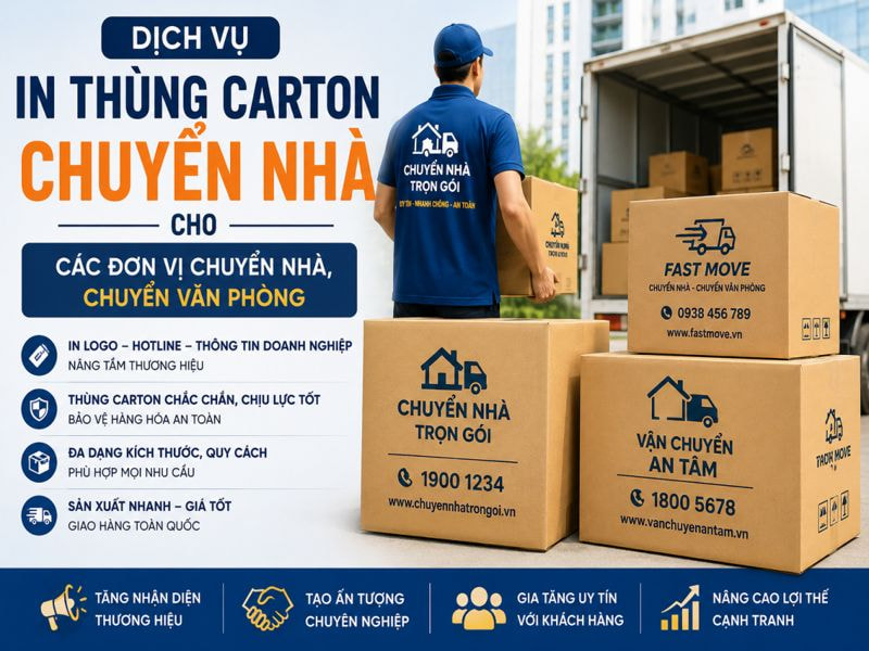 Dịch vụ in thùng carton chuyển nhà chuyên nghiệp cho các doanh nghiệp 1 Dịch vụ in thùng carton chuyển nhà cho các đơn vị chuyển nhà, chuyển văn phòng