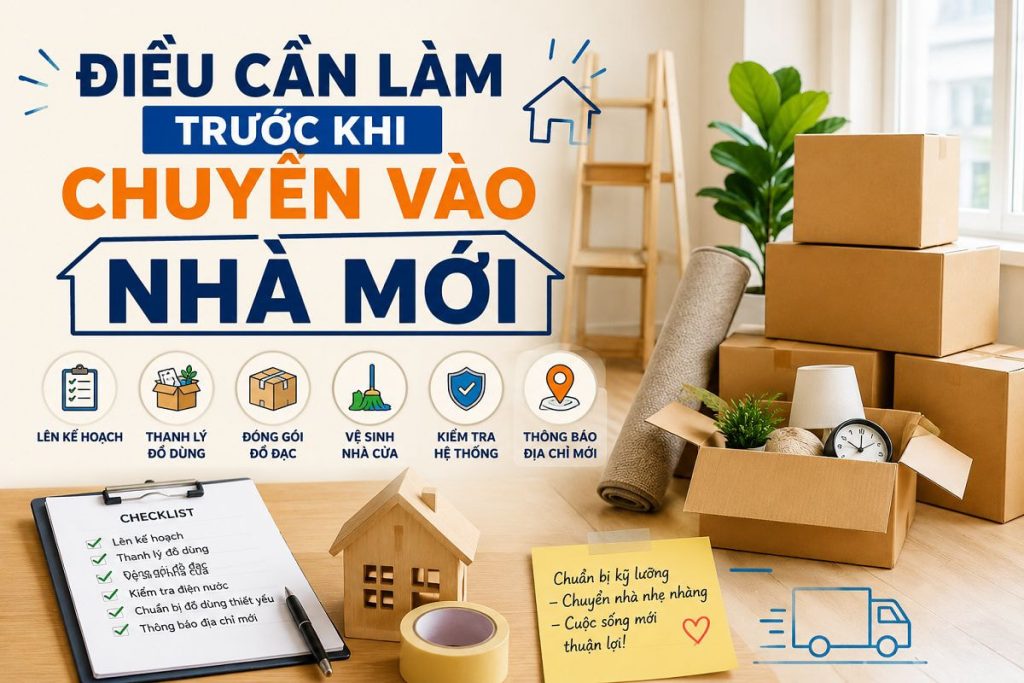 Danh sách A-Z điều cần làm trước khi chuyển vào nhà mới 1 Điều cần làm trước khi chuyển vào nhà mới