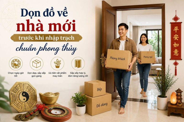 Dọn đồ về nhà mới trước khi nhập trạch chuẩn phong thủy