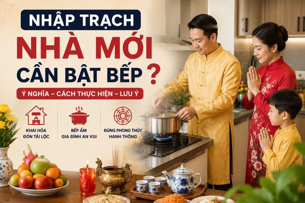 Nhập trạch nhà mới cần bật bếp