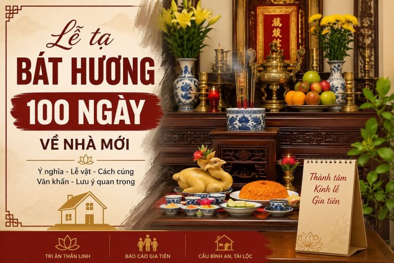 Lễ tạ bát hương 100 ngày về nhà mới