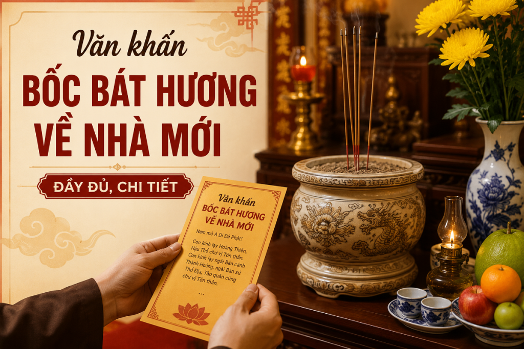 Văn khấn bốc bát hương về nhà mới đầy đủ, chi tiết 1 Văn khấn bốc bát hương về nhà mới đầy đủ, chi tiết