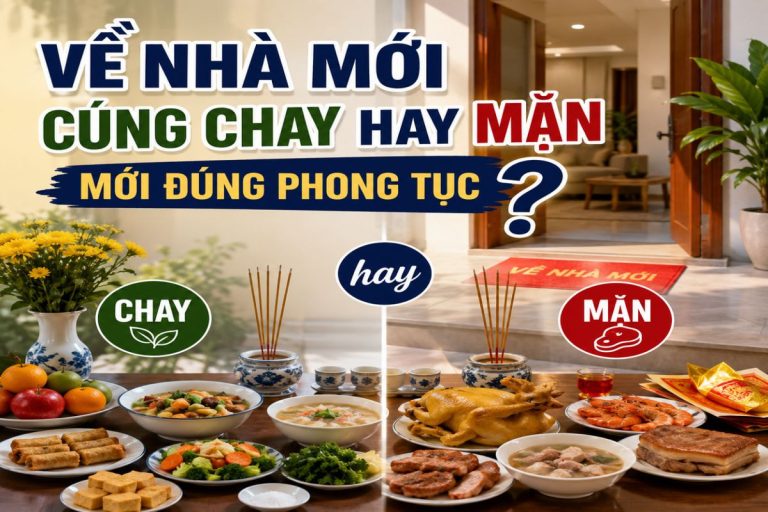 Về nhà mới cúng chay hay mặn mới đúng phong tục