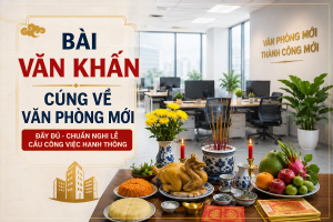 Bài văn khấn cúng về văn phòng mới