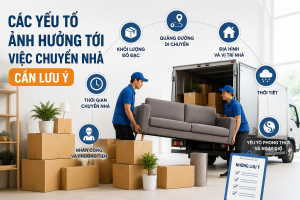 Các yếu tố ảnh hưởng tới việc chuyển nhà cần lưu ý