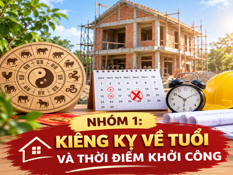 Các điều kiêng kỵ trong làm nhà gia chủ cần biết 8 Nhóm 1 Kiêng kỵ về tuổi và thời điểm khởi công