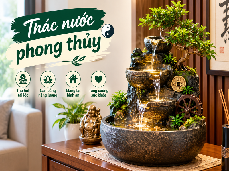 Những vật phẩm có nước thúc đẩy tài vận cho gia chủ 9 Thác nước phong thủy