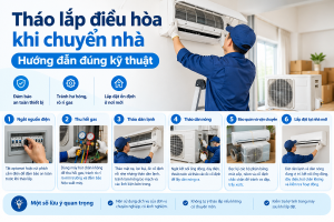 Hướng dẫn tháo lắp điều hòa khi chuyển nhà