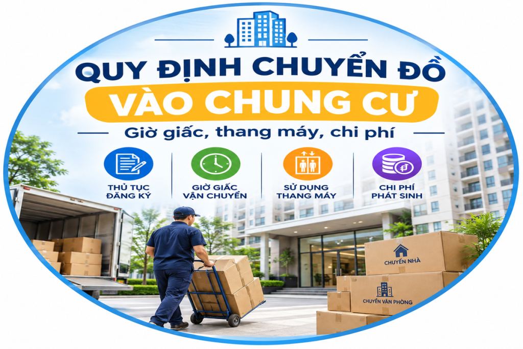 Quy định chuyển đồ vào chung cư Giờ giấc, thang máy, chi phí